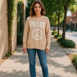 POL Pearl Stud Sweater in Large - NWOT